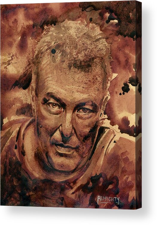 Jello Biafra Acrylic Print featuring the painting Jello Biafra - 1 by Ryan Almighty