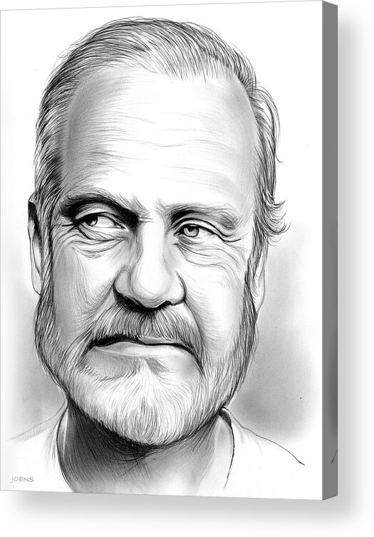 Kelsey Grammer Acrylic Print featuring the drawing Kelsey Grammer by Greg Joens