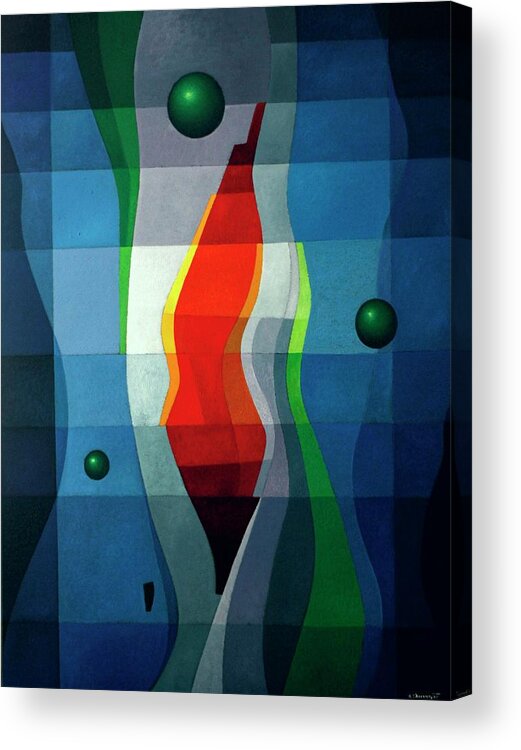 #abstract Acrylic Print featuring the painting La Isla by Alberto DAssumpcao