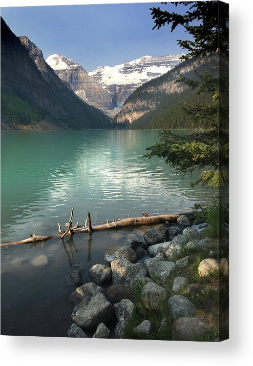 Lake Louise Acrylic Print featuring the photograph Lake Louise Reflection by David T Wilkinson