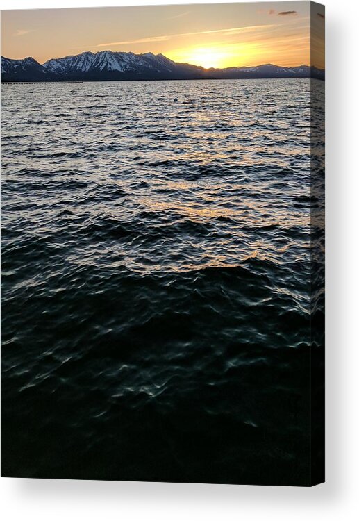 South Lake Tahoe Acrylic Print featuring the photograph Lake Tahoe Summer Sunset 06 by William Slider