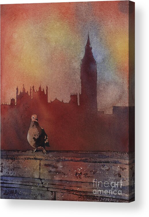 City Acrylic Print featuring the painting Landing Place- London by Ryan Fox