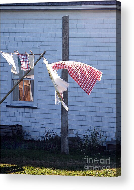 Laundry Acrylic Print featuring the photograph Laundry Day by Brenda Giasson