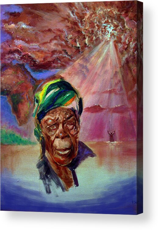 African Acrylic Print featuring the painting Let The Blind See by Tommy Winn