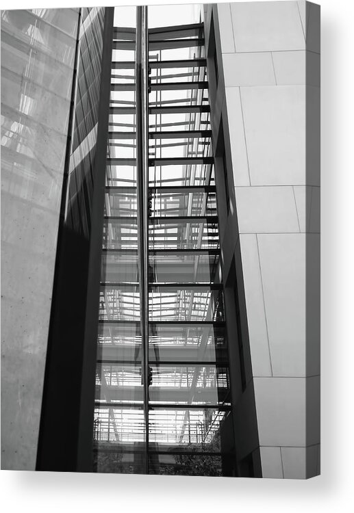 Architecture Acrylic Print featuring the photograph Library Skyway by Rona Black