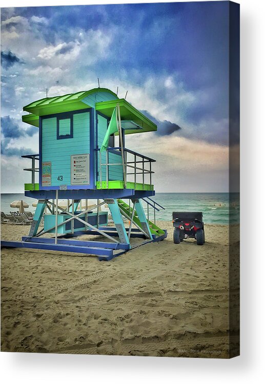 May 2016 Acrylic Print featuring the photograph Lifeguard Station - Miami Beach by Frank Mari