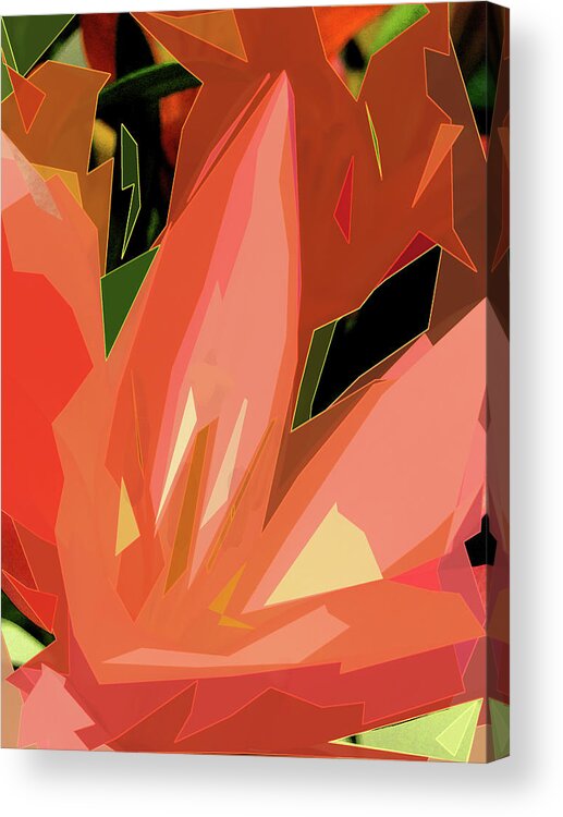 Lily Acrylic Print featuring the digital art Lily #3 by Gina Harrison