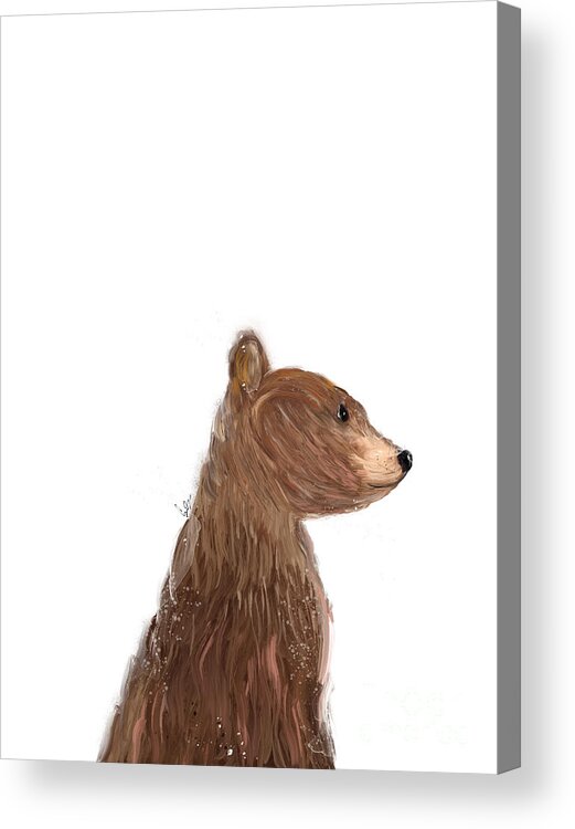 Bears Acrylic Print featuring the painting Little Bear Brown by Bri Buckley