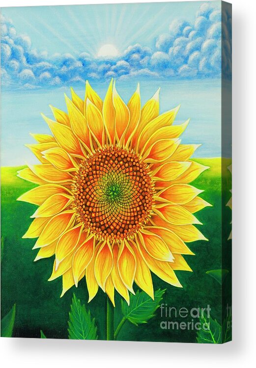 Painting Acrylic Print featuring the painting Looking at you by Sudakshina Bhattacharya