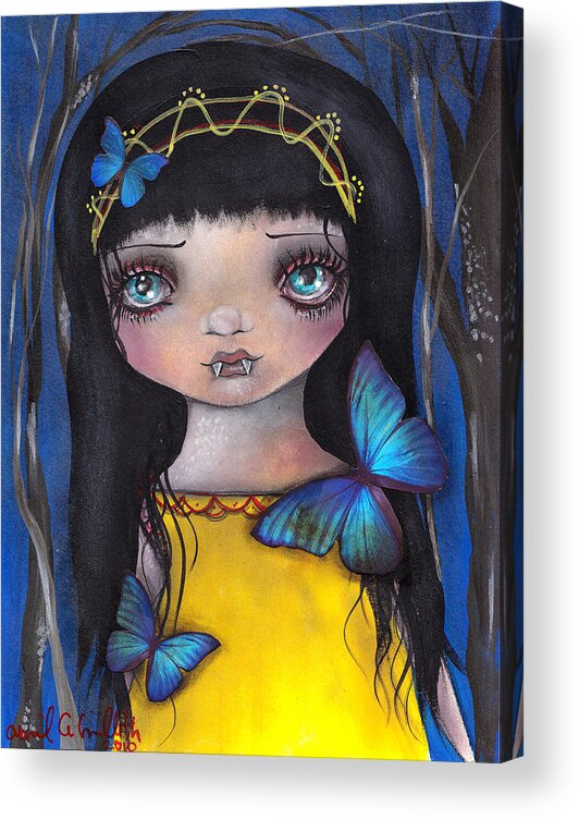Vampire Acrylic Print featuring the painting Lu by Abril Andrade