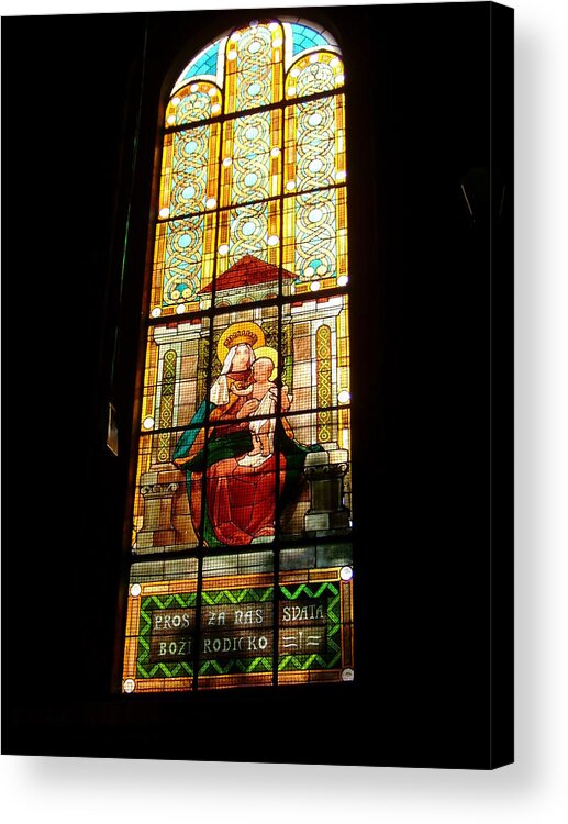 Maria Acrylic Print featuring the painting Maria by Photographer Jirka