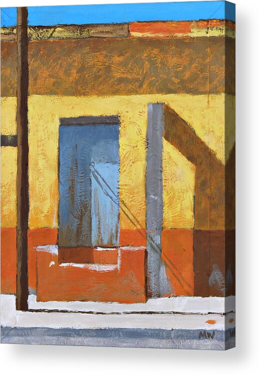 Mascota Acrylic Print featuring the painting Mascota Door Abstract by Michael Ward