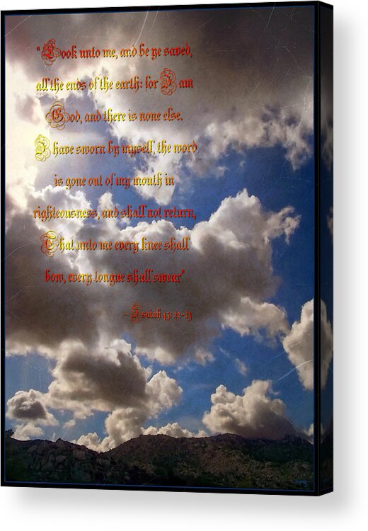 Message From God Acrylic Print featuring the photograph Message From God by Glenn McCarthy Art and Photography
