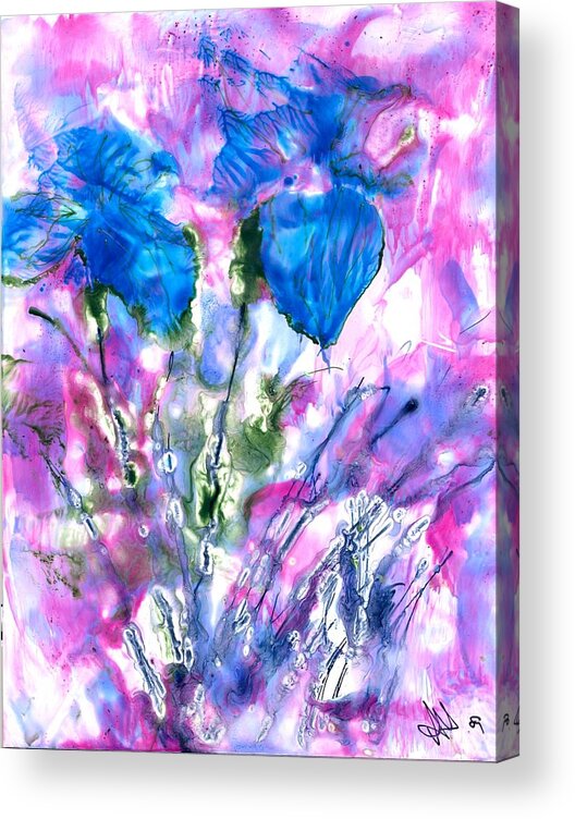 Flowers Acrylic Print featuring the painting Miracles in the Winter by Heather Hennick