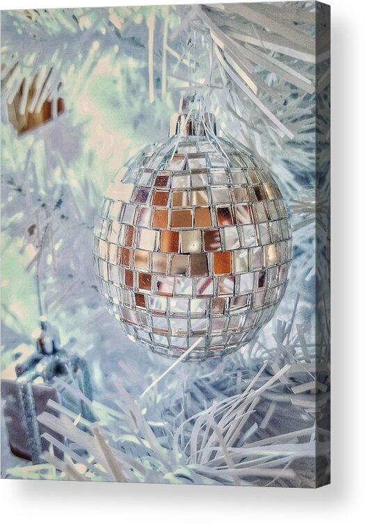 Christmas Acrylic Print featuring the photograph Mirror Tree Ornament by Mary Capriole