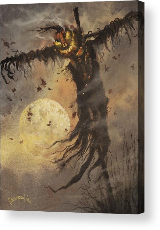 Halloween Acrylic Print featuring the painting Mister Halloween by Tom Shropshire