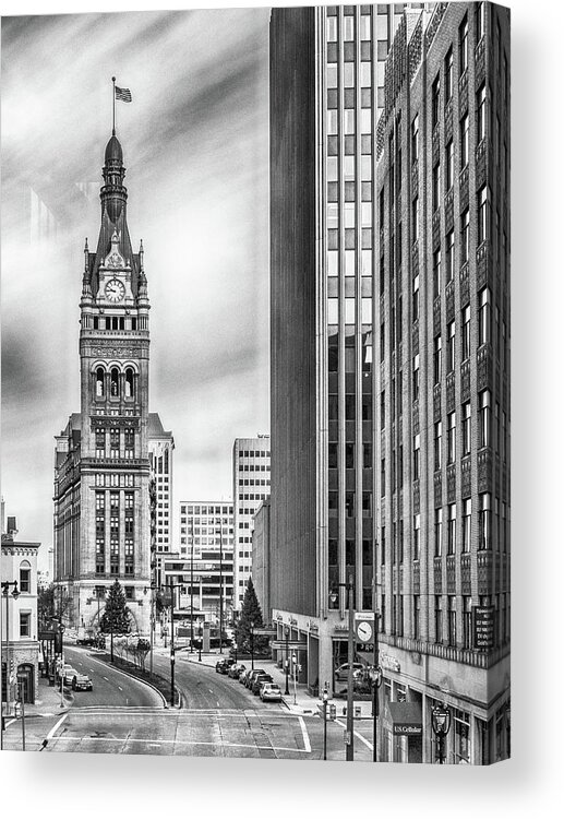 Milwaukee Downtown Acrylic Print featuring the photograph MKE City Hall by Kristine Hinrichs