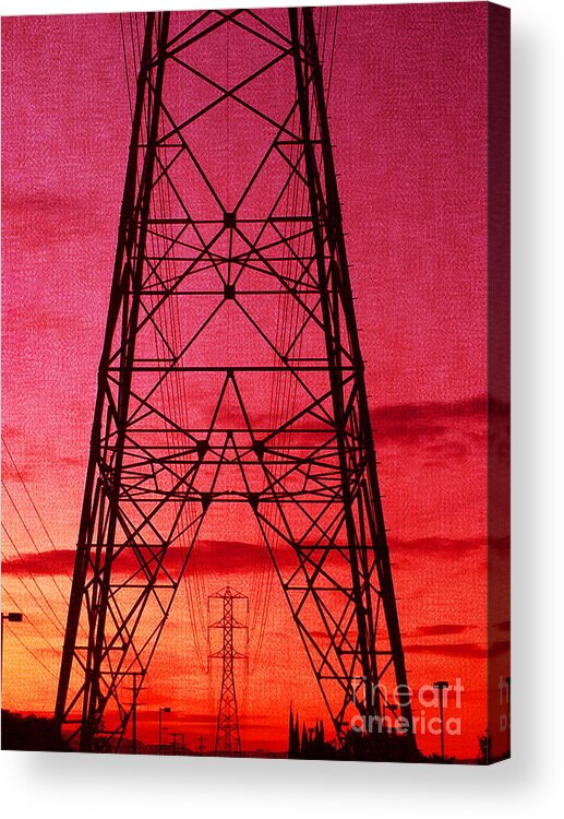 1000 Views Acrylic Print featuring the photograph Modern Sunset by Jenny Revitz Soper
