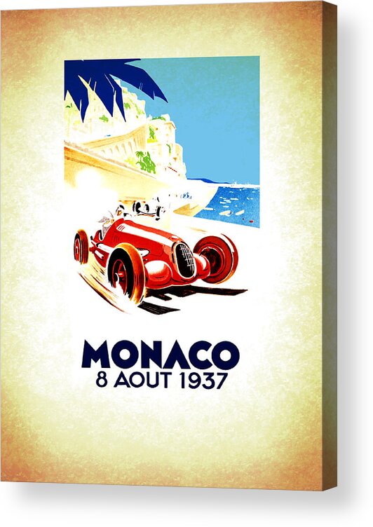 Monaco Acrylic Print featuring the photograph Monaco 1937 by Mark Rogan