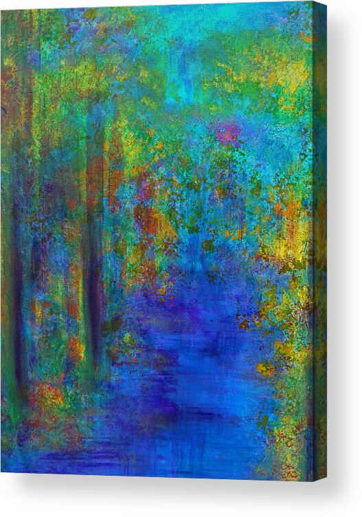 Monet Acrylic Print featuring the painting Monet Woods by Claire Bull