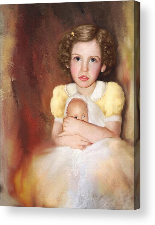 Child Acrylic Print featuring the photograph My dolly by Bonnie Willis