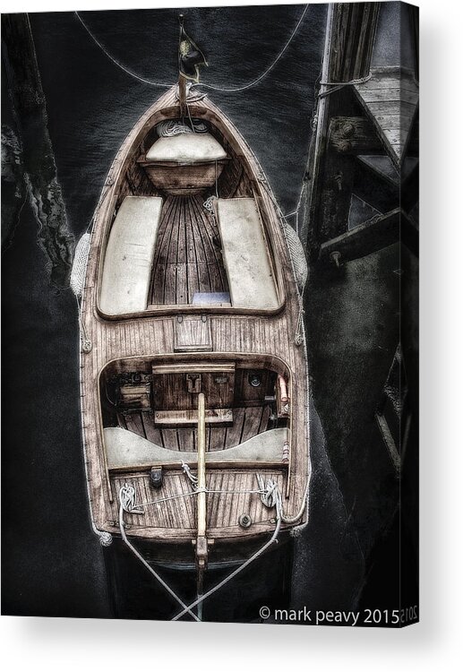 Nantucket Wood Boat Acrylic Print featuring the photograph Nantucket Boat by Mark Peavy
