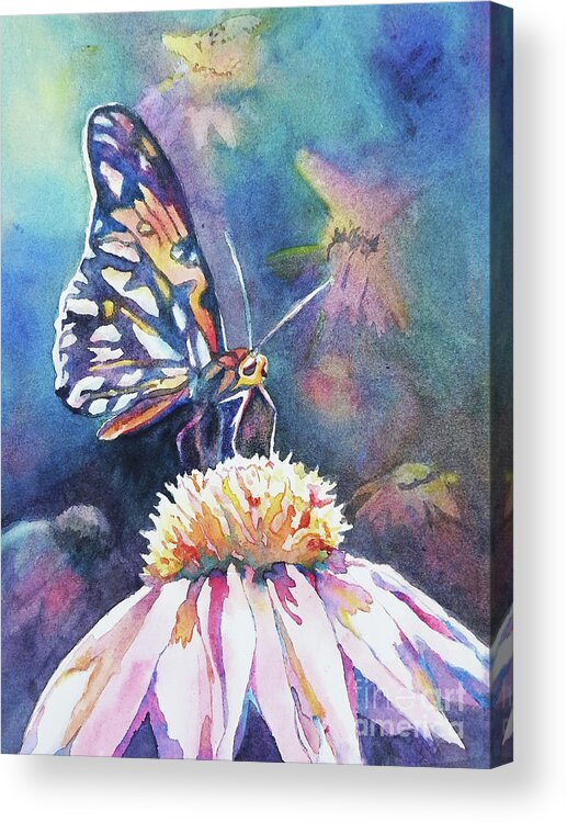 Nancy Charbeneau Acrylic Print featuring the painting Nectar Dance by Nancy Charbeneau