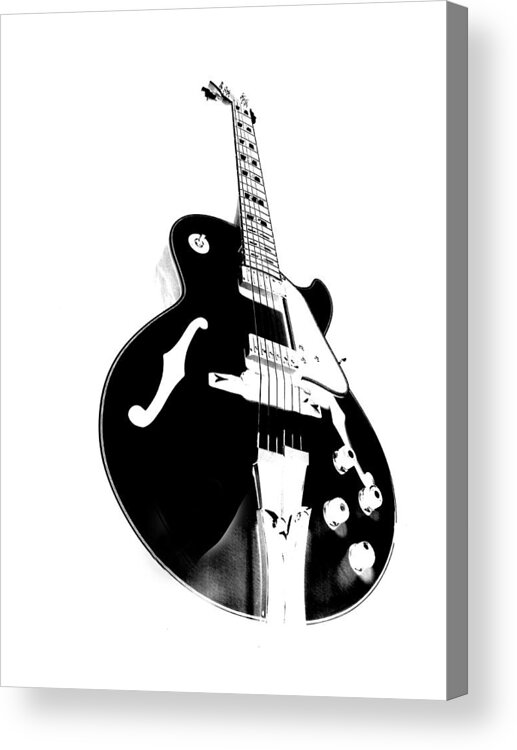 Guitar Acrylic Print featuring the photograph Negative Space by Donna Blackhall