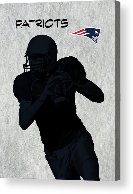 New England Acrylic Print featuring the digital art New England Patriots Football by David Dehner