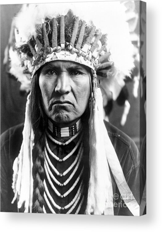 1910 Acrylic Print featuring the photograph Nez Perce Native American by Edward Curtis