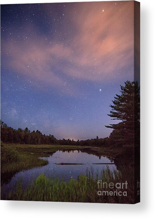 Cloud Acrylic Print featuring the photograph Night Sky Over Maine by Martin Konopacki