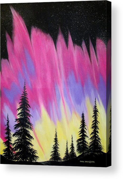 Northern Lights Acrylic Print featuring the painting Northern Lights by Carol Sabo