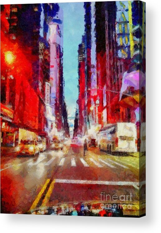 New York City Acrylic Print featuring the photograph NYC Fifth Ave by Janine Riley