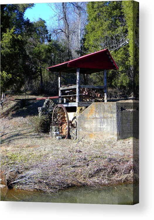 Mill Acrylic Print featuring the photograph Old Mill of Guilford Pumphouse by Sandi OReilly