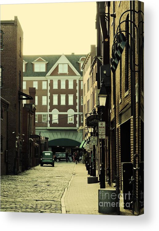 Architecture Acrylic Print featuring the photograph Old Town Alleyway, Portland by Marcia Lee Jones