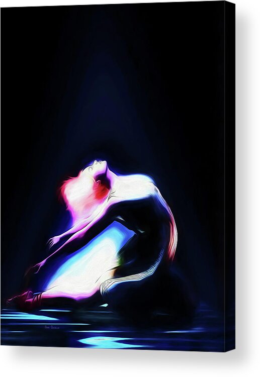 Dancer Acrylic Print featuring the painting On Stage by Bob Orsillo