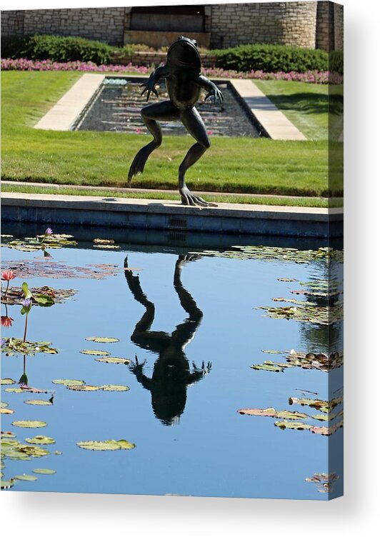 Frog Acrylic Print featuring the photograph One Giant Leap by Pamela Critchlow