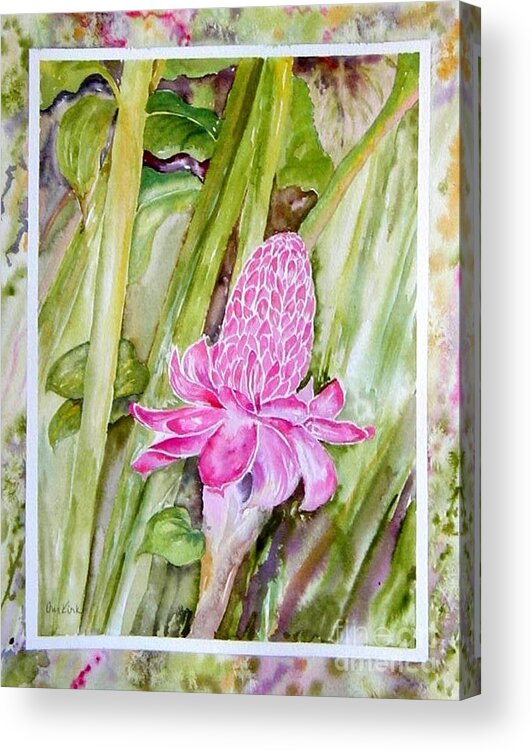 Flowers Acrylic Print featuring the painting Paradise in Vloom by Diane Kirk