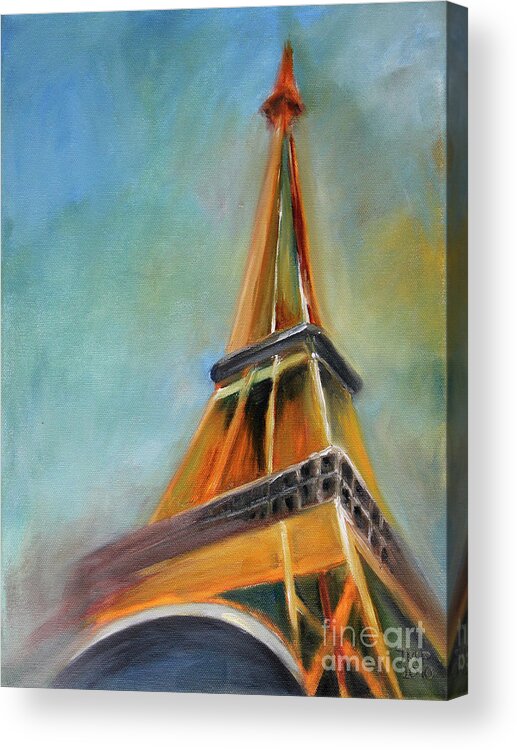 Oil Acrylic Print featuring the painting Paris by Jutta Maria Pusl