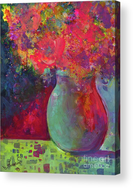  Alcohol Inks Acrylic Print featuring the mixed media Party Mix by Francine Dufour Jones