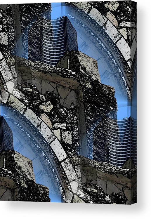 Pathway Acrylic Print featuring the digital art Pathway To Present by Tim Allen