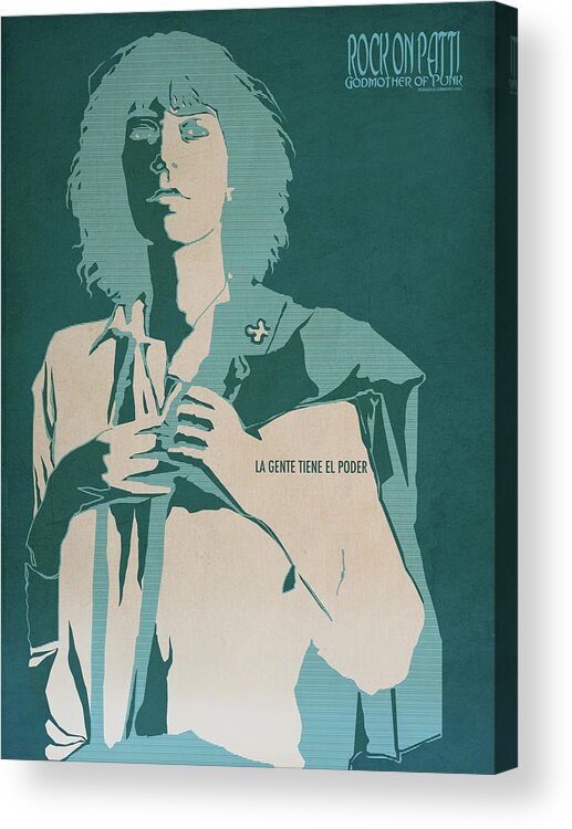 Patti Smith Acrylic Print featuring the digital art Patti Smith by Nelson Garcia