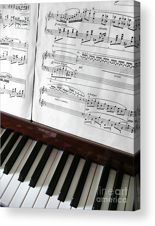 Acoustic Acrylic Print featuring the photograph Piano Keys by Carlos Caetano