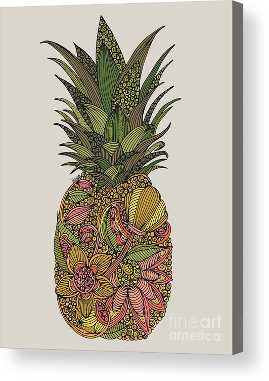 Pineapple Acrylic Print featuring the digital art Pineapple by MGL Meiklejohn Graphics Licensing
