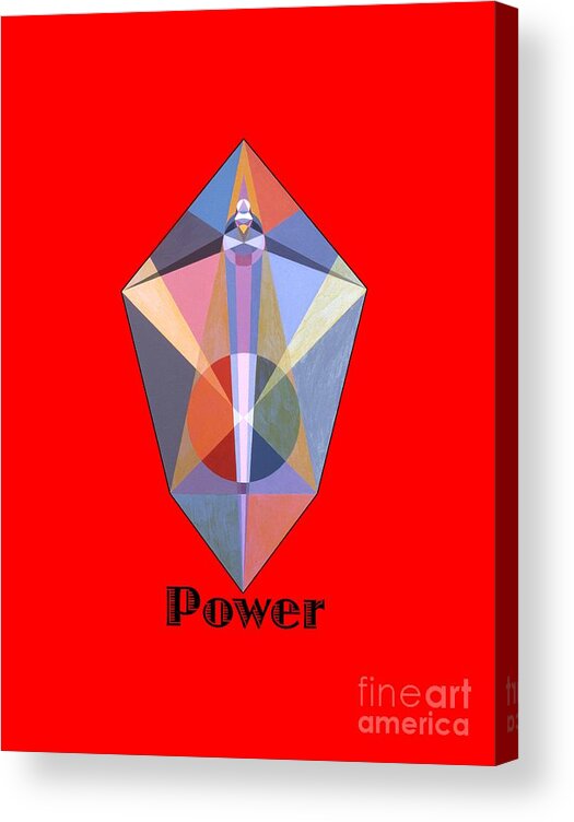 Painting Acrylic Print featuring the painting Power text by Michael Bellon