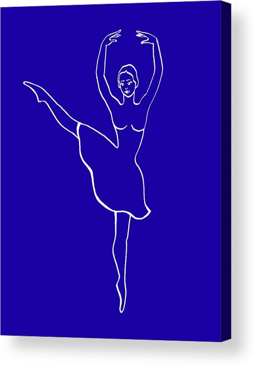 Prima Acrylic Print featuring the painting Prima Ballerina by Irina Sztukowski