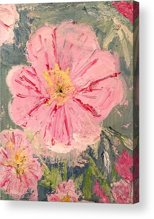 Floral Acrylic Print featuring the painting Primrose by Julene Franki