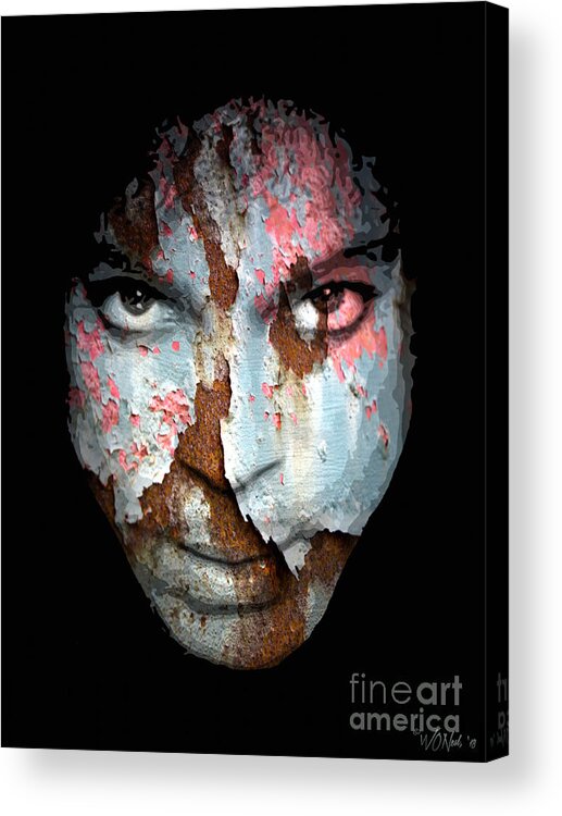 Faces Acrylic Print featuring the digital art Prince by Walter Neal