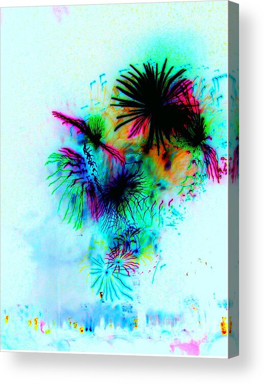 Fireworks Acrylic Print featuring the photograph Psycho Excitement by Julie Lueders 