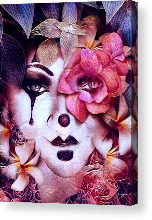 Digital Art Acrylic Print featuring the digital art Queen Clown 2 by Artful Oasis